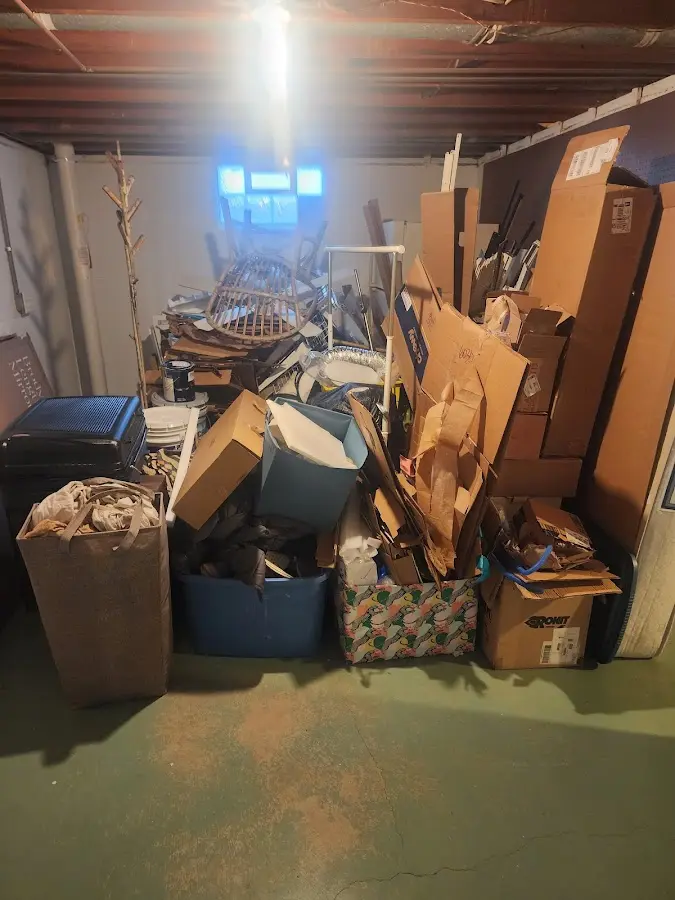 Roll-off dumpster container at job site for 2 Yard Dumpster Rental in San Castle